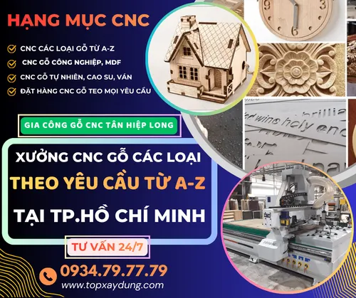 Xưởng Gia Công Nội Thất Gỗ Cắt Ván CNC Theo Bản Vẽ tại TPHCM