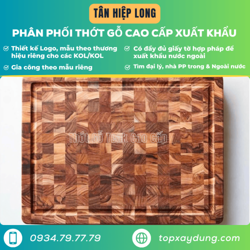 Dịch vụ gia công Thớt Gỗ cho KOL/KOC ở TPHCM theo yêu cầu
