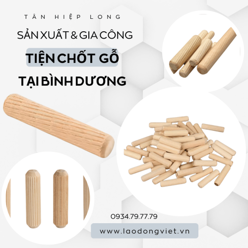 Xưởng Sản Xuất Gia Công & Tiện Chốt Gỗ tại Bình Dương