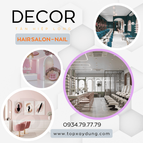 Decor Thiết Kế Thi Công Nội Thất Hair Salon – Nail Sang Trọng Hiện Đại