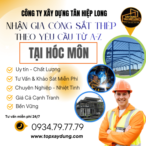 Thi Công Sắt Thép Trọn Gói Tại Hóc Môn Uy Tín Giá Rẻ