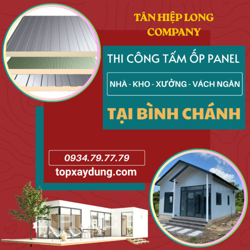 Thi Công Tấm Ốp Panel ở Bình Chánh (Làm Vách Ngăn, Nhà, kho Xưởng)