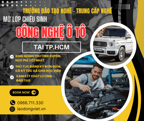 Học Công Nghệ Sửa Ô Tô hệ Trung Cấp ở TpHCM - Trường Đào Tạo Trung Cấp Nghề