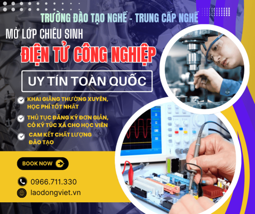 Trường Đào Tạo Nghề mở lớp Điện Tử Công Nghiệp hệ Trung Cấp