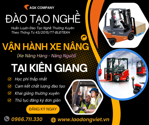 Học Lái Xe Nâng Tại Kiên Giang - Đào Tạo & Cấp Chứng Chỉ Nghề Vận Hành Xe Nâng