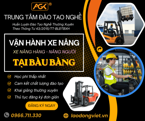 Học Lái Xe Nâng Tại Bàu Bàng – Đào Tạo Cấp Chứng Chỉ Nghề Vận Hành Xe Nâng