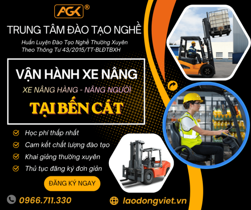 Học Lái Xe Nâng Tại Bến Cát – Đào Tạo Cấp Chứng Chỉ Nghề Vận Hành Xe Nâng