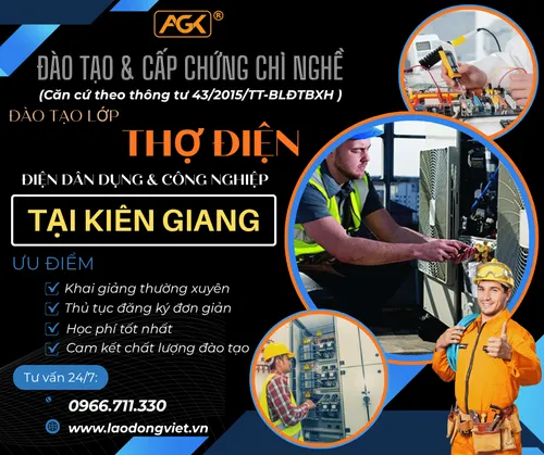 Học Thợ Điện (Dân Dụng & Công Nghiệp) ở Kiên Giang – Đào Tạo & Cấp Chứng Chỉ Nghề Thợ Điện
