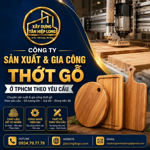 Công Ty Sản Xuất & Gia công Thớt Gỗ Cao Cấp Theo Yêu Cầu