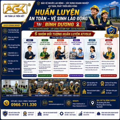 Huấn Luyện An Toàn - Vệ Sinh Lao Động tại Bình Dương I 6 Nhóm