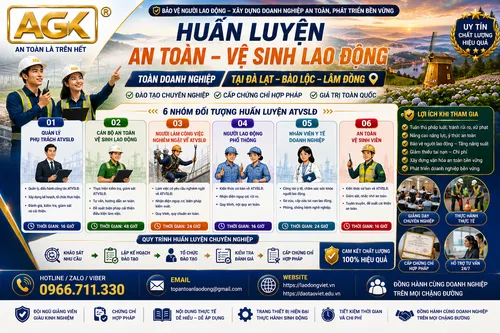 Huấn Luyện An Toàn Lao Động ở Lâm Đồng các nhóm 123456
