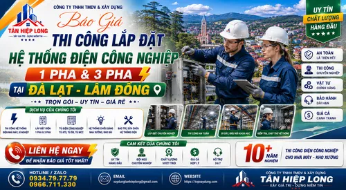 Báo Giá Lắp Đặt Điện Công Nghiệp cho Xưởng Nhà Máy tại Đà Lạt