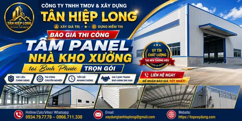 Báo Giá Thi Công Tấm Panel Nhà Kho Xưởng tại Bình Phước Trọn Gói