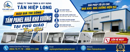 Báo Giá Thi Công Tấm Panel Nhà Kho Xưởng tại Phú Giáo Trọn Gói
