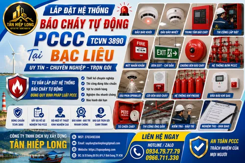 Lắp Đặt Hệ Thống Báo Cháy Tự Động PCCC (TCVN 3890) tại Bạc Liêu