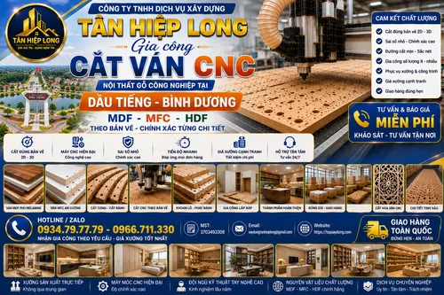 Gia công Cắt Ván CNC Nội Thất Gỗ MDF - MFC - HDF ở Dầu Tiếng