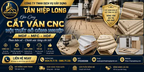 Gia Công Cắt Ván CNC Nội Thất Gỗ MDF - MFC - HDF Theo bản vẽ