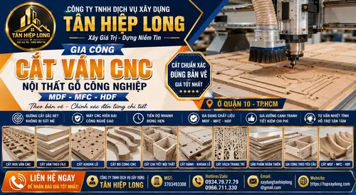 Gia Công Cắt Ván CNC Gỗ công nghiệp MDF-MFC-HDF ở Quận 10