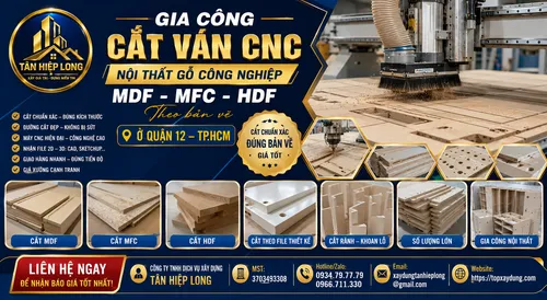 Gia Công Cắt Ván CNC Gỗ công nghiệp MDF-MFC-HDF ở Quận 12