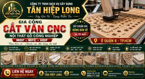 Gia Công Cắt Ván CNC Gỗ công nghiệp MDF-MFC-HDF ở Quận 6