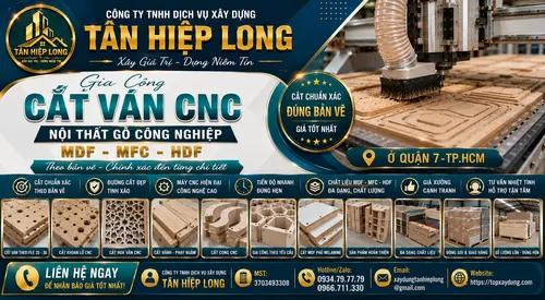 Gia Công Cắt Ván CNC Gỗ công nghiệp MDF-MFC-HDF ở Quận 7