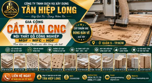 Gia Công Cắt Ván CNC Gỗ công nghiệp MDF-MFC-HDF ở Quận 9