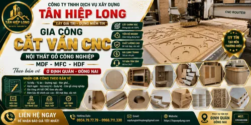 Gia Công Cắt Ván CNC Gỗ công nghiệp MDF-MFC-HDF ở Định Quán