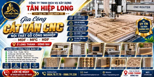 Gia Công Cắt Ván CNC Gỗ công nghiệp MDF-MFC-HDF ở Long Thành 