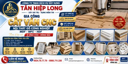 Gia Công Cắt Ván CNC Gỗ công nghiệp MDF-MFC-HDF ở Vĩnh Cửu