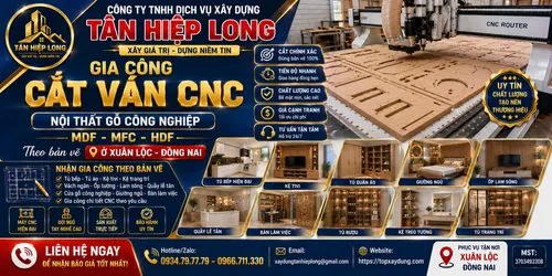 Gia Công Cắt Ván CNC Gỗ công nghiệp MDF-MFC-HDF ở Xuân Lộc