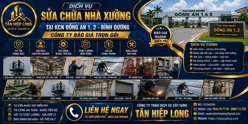 Sửa chữa Nhà Xưởng tại KCN Đồng An 1,2 – Công Ty báo giá trọn gói