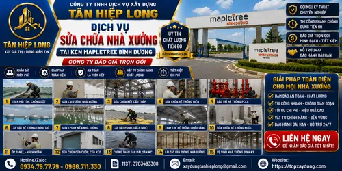 Sửa chữa Nhà Xưởng tại KCN Mapletree – Công Ty báo giá trọn gói