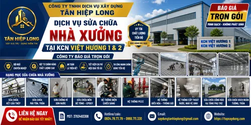 Sửa chữa Nhà Xưởng tại KCN Việt Hương 1,2 – Công Ty báo giá trọn gói