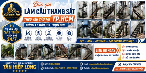 Báo Giá Làm Cầu Thang Sắt Theo Yêu Cầu tại TPHCM