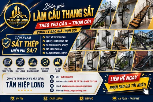Báo Giá Làm Cầu Thang Sắt Theo Yêu Cầu – Tân Hiệp Long