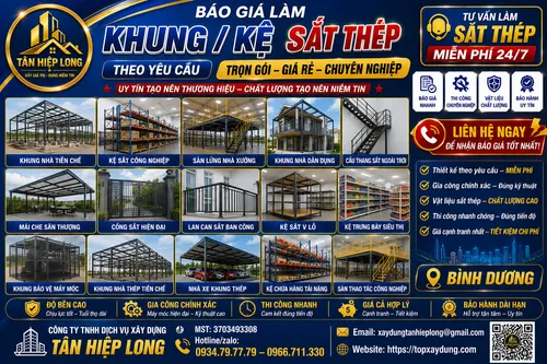Báo Giá Làm Khung / Kệ Sắt Thép Theo Yêu Cầu ở Bình Dương
