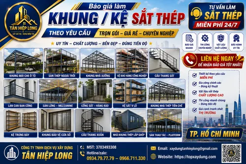 Báo Giá Làm Khung / Kệ Sắt Thép Theo Yêu Cầu ở TpHCM