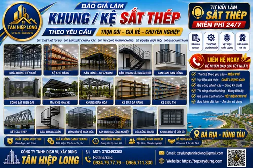 Báo Giá Làm Khung / Kệ Sắt Thép Theo Yêu Cầu ở Bà Rịa - Vũng Tàu