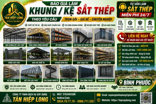 Báo Giá Làm Khung / Kệ Sắt Thép Theo Yêu Cầu ở Bình Phước