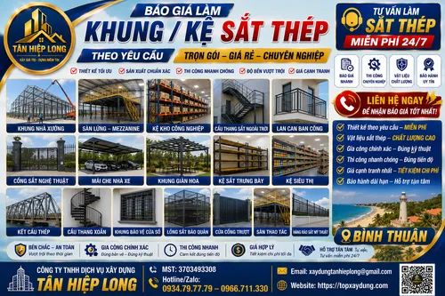 Báo Giá Làm Khung / Kệ Sắt Thép Theo Yêu Cầu ở Bình Thuận