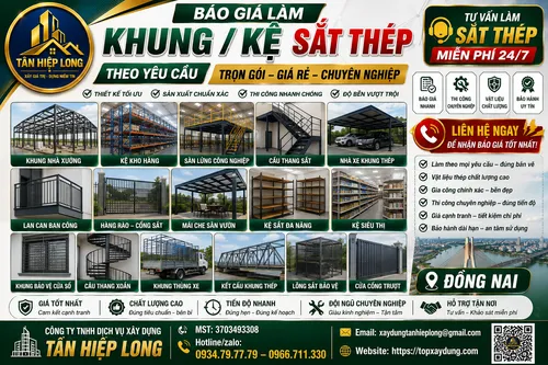 Báo Giá Làm Khung / Kệ Sắt Thép Theo Yêu Cầu ở Đồng Nai
