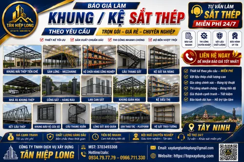 Báo Giá Làm Khung / Kệ Sắt Thép Theo Yêu Cầu ở Tây Ninh