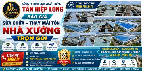 Báo giá Sửa chữa Thay mái tôn Nhà Xưởng tại Bà Rịa - Vũng Tàu