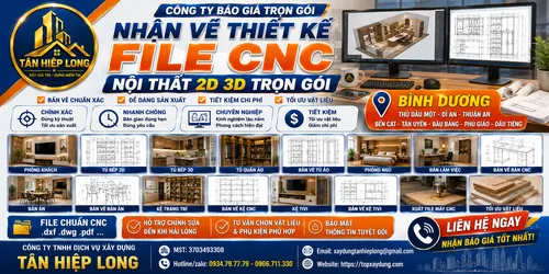 Nhận Vẽ Thiết Kế File CNC Nội Thất 2D 3D tại Bình Dương