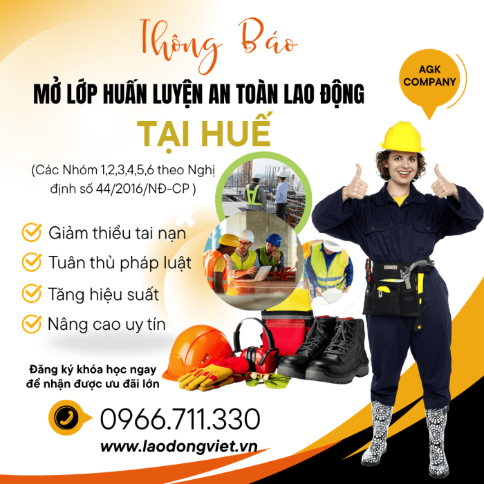 Huấn Luyện An Toàn - Vệ Sinh Lao Động Tại Huế