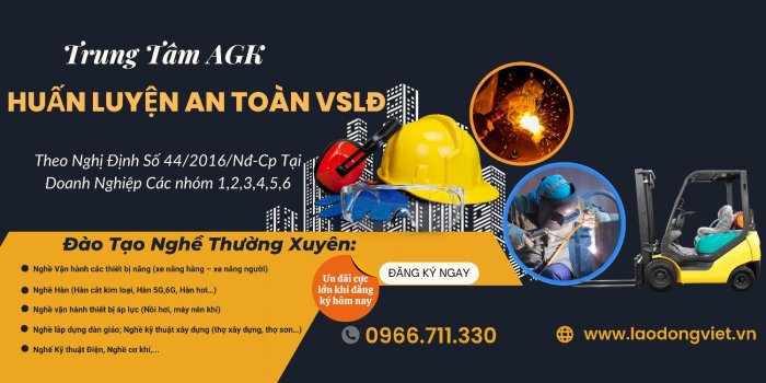 Học An Toàn Vệ Sinh Lao Động Theo Nghị Định 44/2016/NĐ - CP