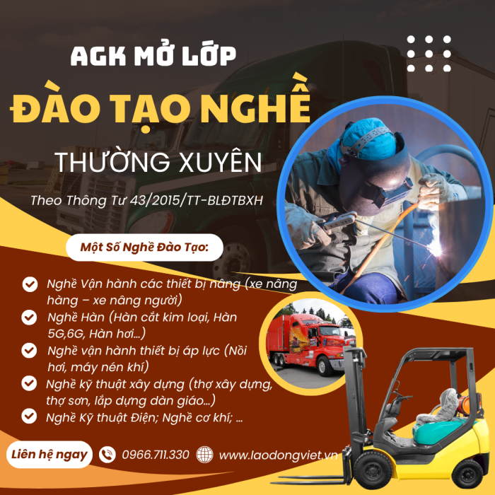 Trường đào tạo & cấp chứng chỉ nghề, sơ cấp nghề toàn quốc