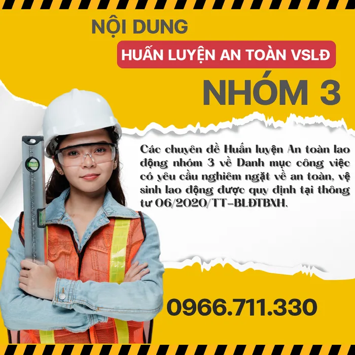  Đào Tạo & Cấp Chứng Chỉ An Toàn Lao Động Nhóm 3 Theo Nghị Định 44/2016/Nđ-Cp