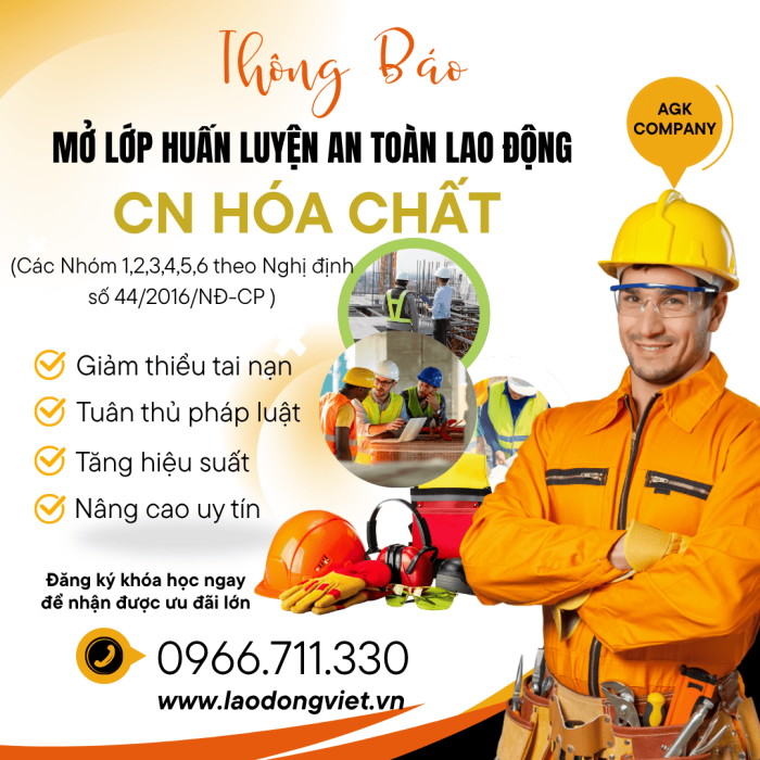 TRUNG TÂM HUẤN LUYỆN ATVSLĐ NGÀNH CN HÓA CHẤT