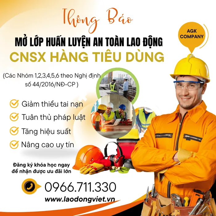 TRUNG TÂM HUẤN LUYỆN ATVSLĐ NGÀNH CNSX HÀNG TIÊU DÙNG
